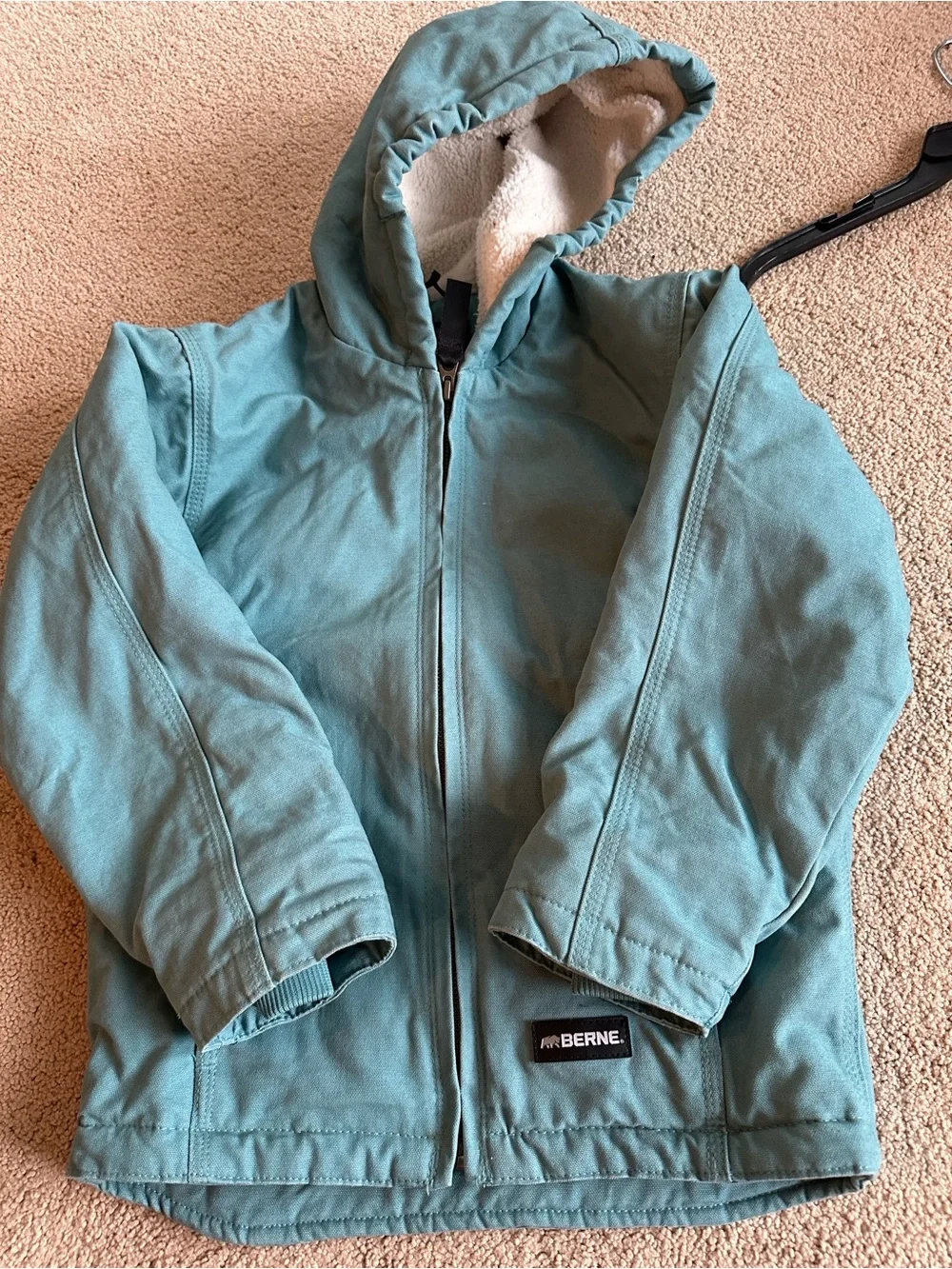 Berne Sherpa-Lined Softstone Duck Hooded Jacket